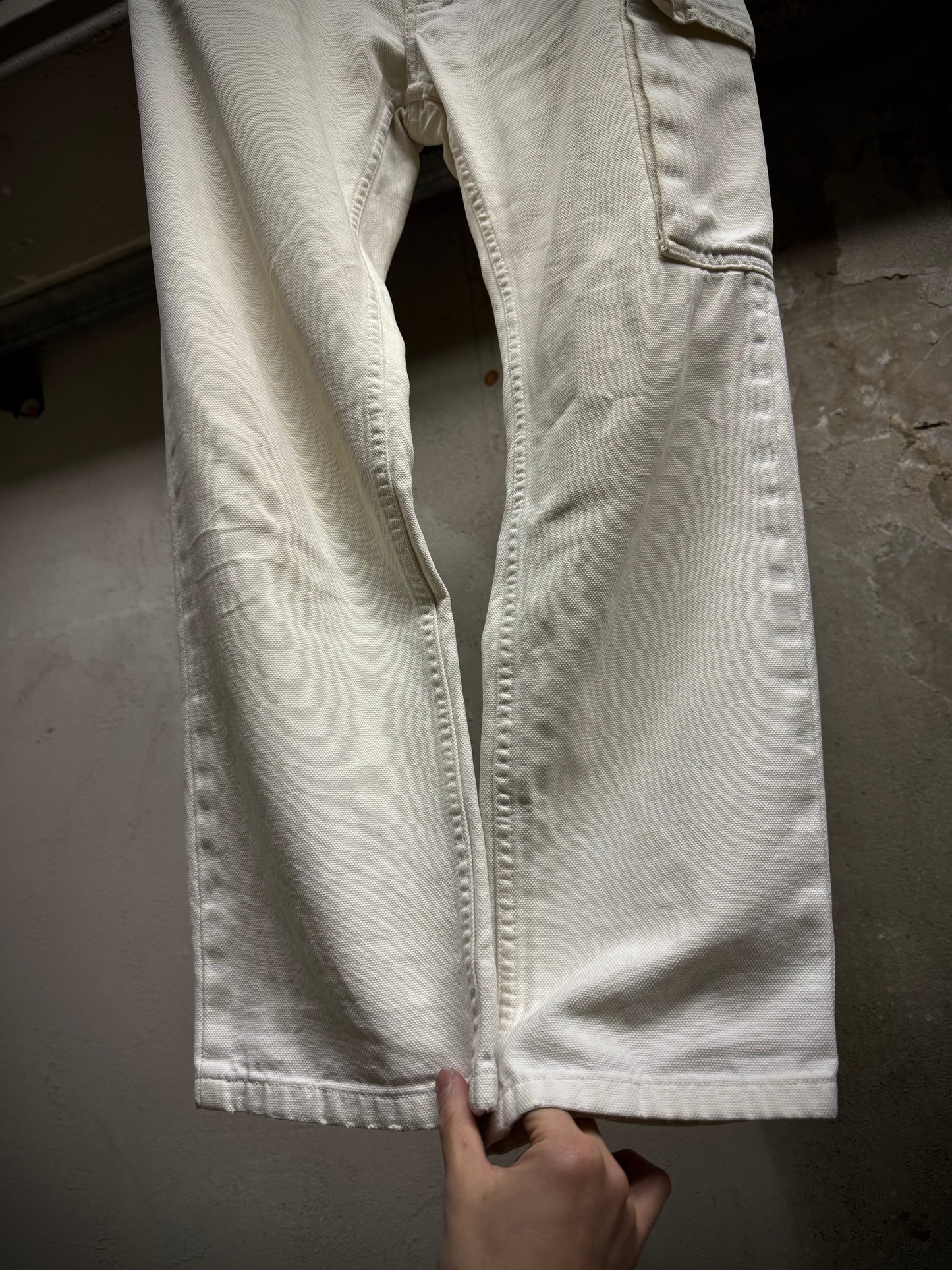 Helmut Lang 1999 Ivory Cotton Cargo Denim