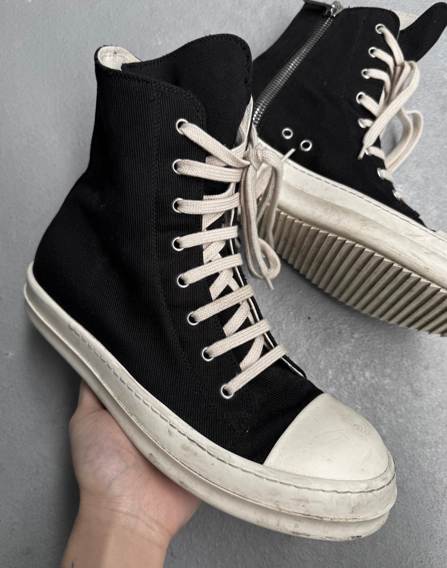 Rick Owens DRKSHDW AW16 “MASTODON” Canvas Ramones Sneakers
