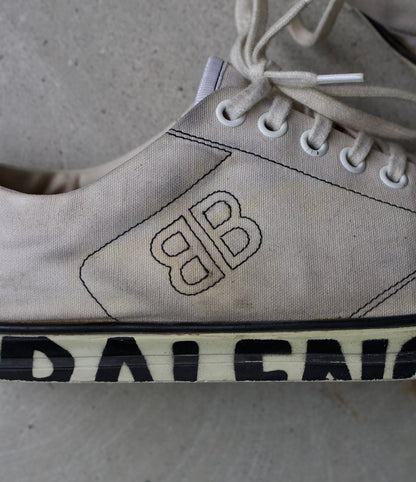 Balenciaga SS23 Distressed Low-top Graffiti Tennis Sneakers