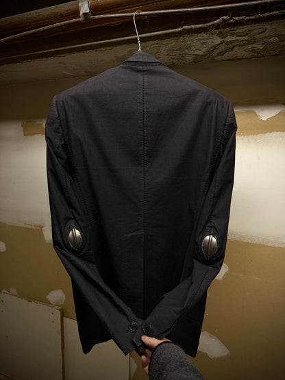 Carol Christian Poell 2010 'GM/2618OOD CORD-PTC/10' Taped Seam Titanium Prosthetic Elbow Overlock Blazer