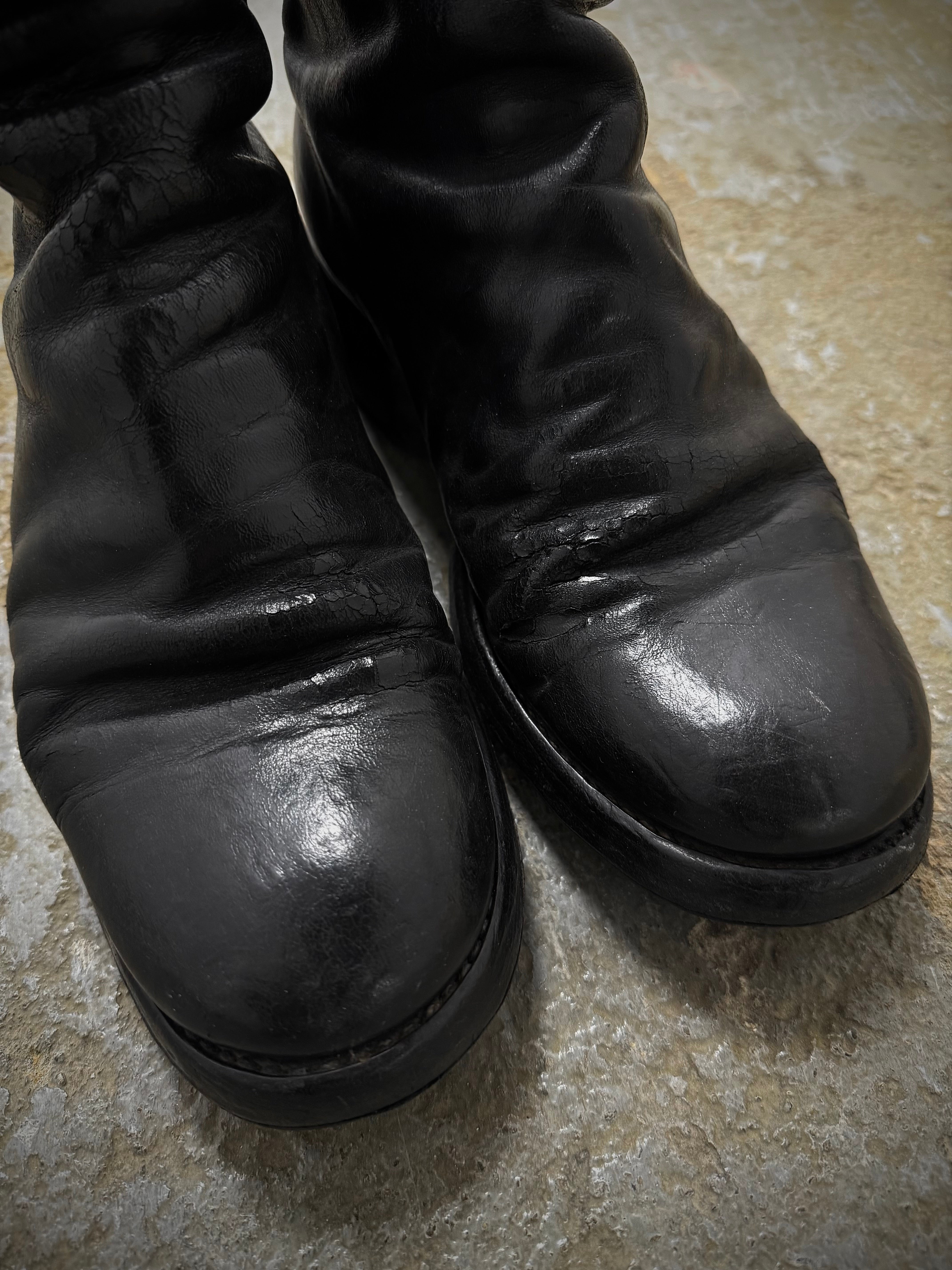 GUIDI 788 Black Horse Leather Back Zip Boots | Size 44 – DRIEW