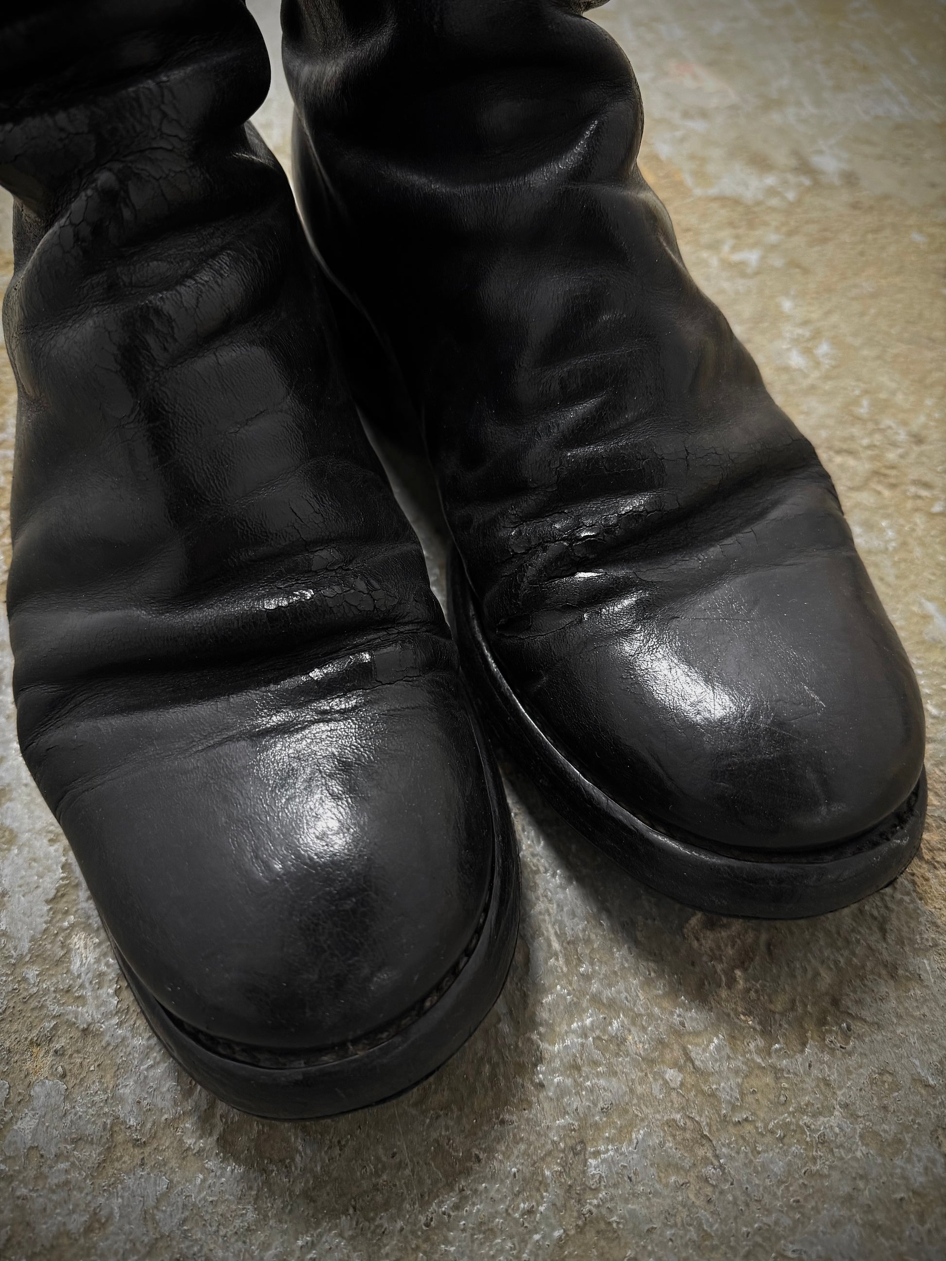 Other GUIDI '788' Black Full-grain Horse Leather Back Zip Boots detail | DRIEW GARMENTS