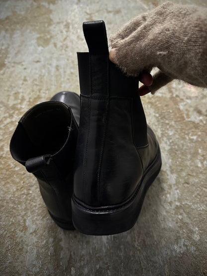 Rick Owens AW20 "PERFORMA" Calf Leather Elastic Creeper Chelsea Boots detail | DRIEW GARMENTS