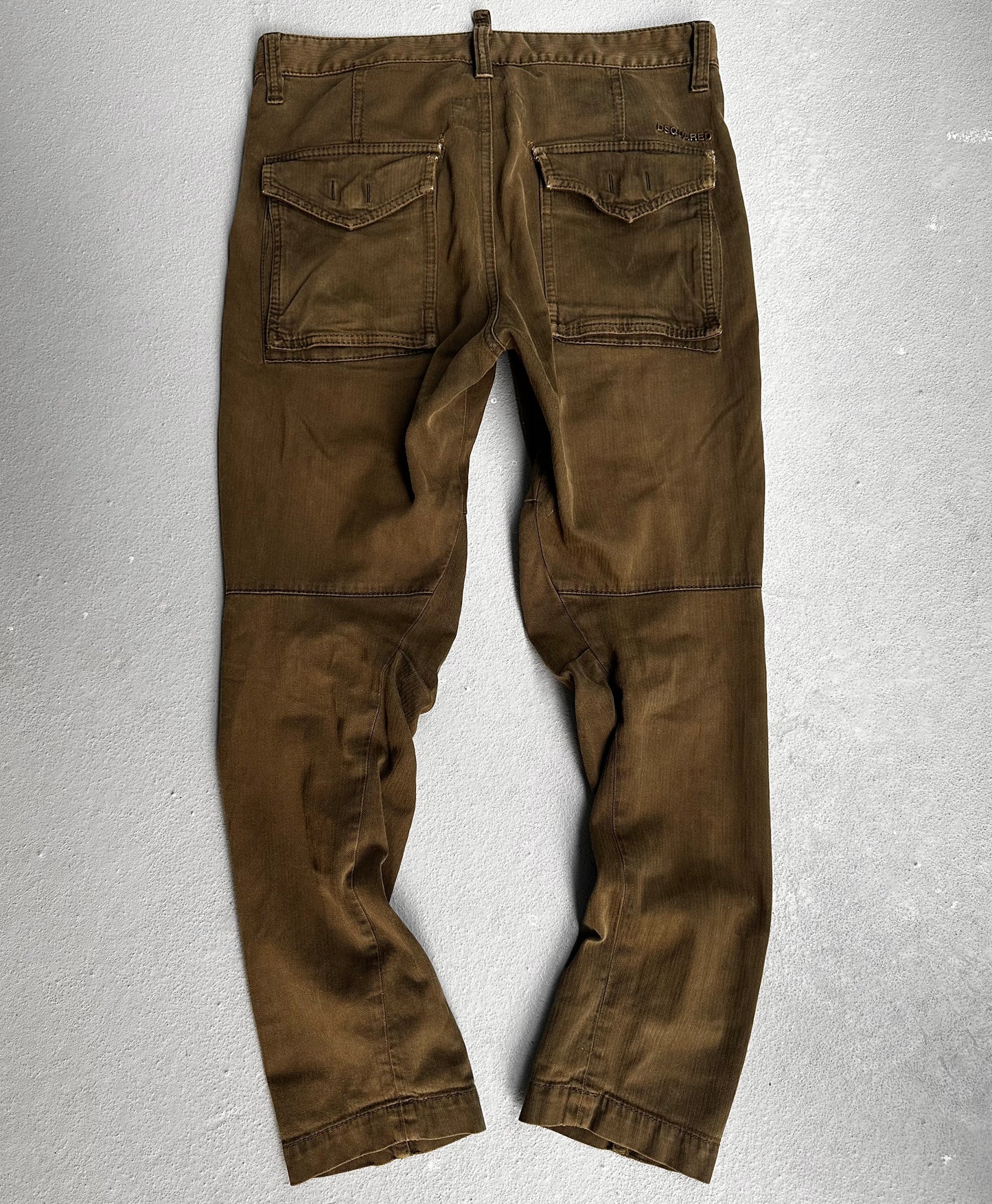 Dsquared2 Early 00s Khaki Articulate Knee Pants