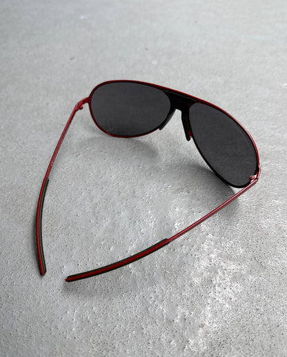 Dior Homme Early 00s Red Aviator Sunglasses