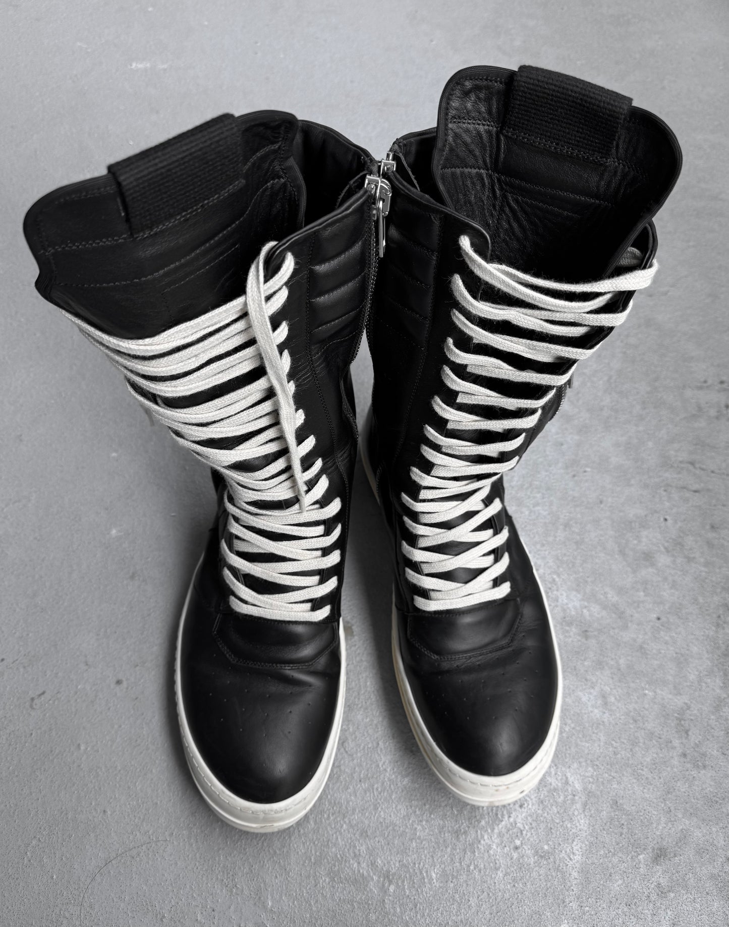 Rick Owens AW21 “GETHSEMANE” Calfskin Leather Cargobasket Sneakers