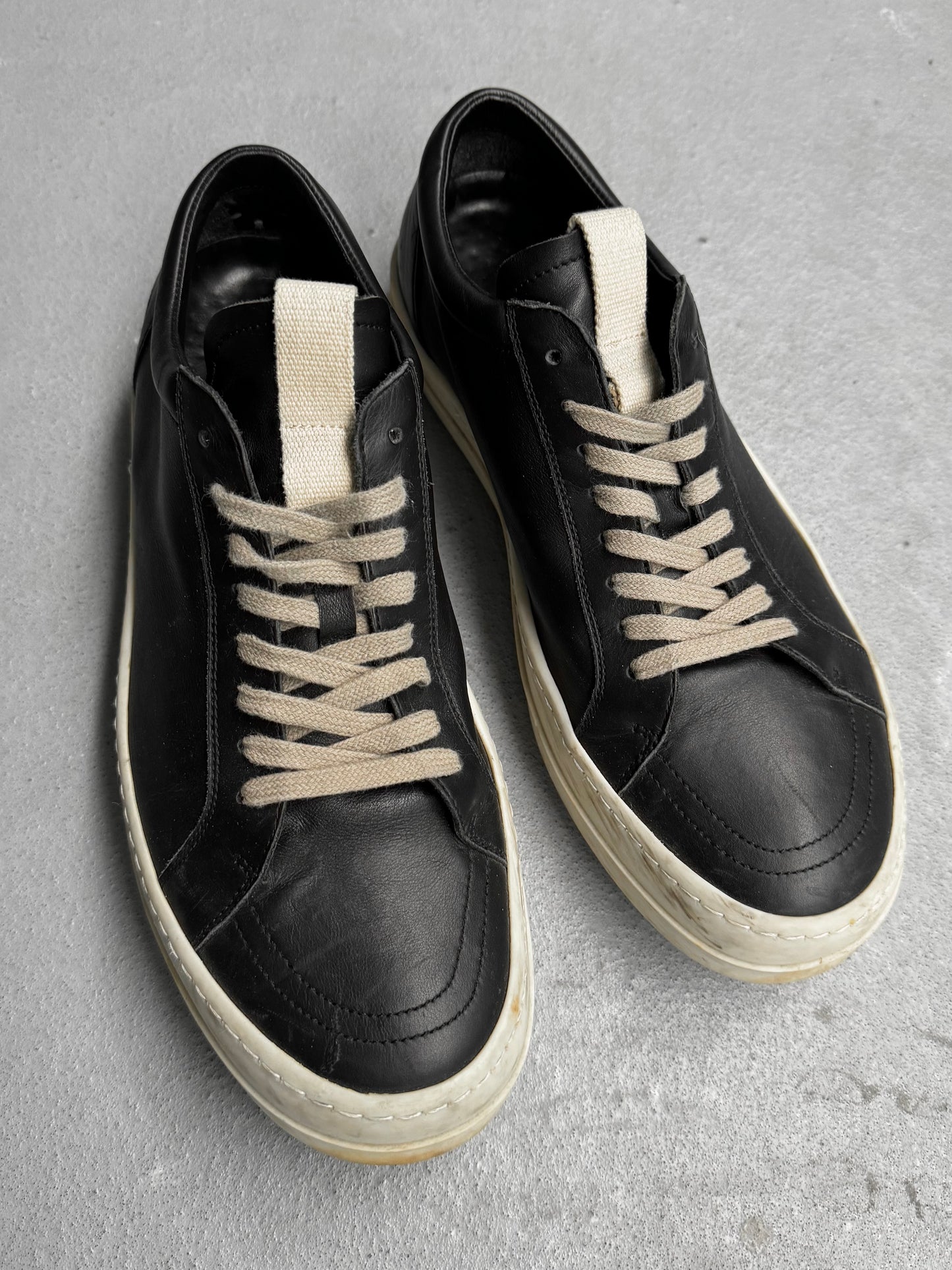 Rick Owens AW20 "PERFORMA" Vintage Low 'Vans' Leather Sneakers