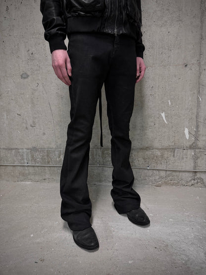 Rick Owens DRKSHDW AW21 "GETHSEMANE" 'BOLANS BOOTCUT' Waxed Flare Denim