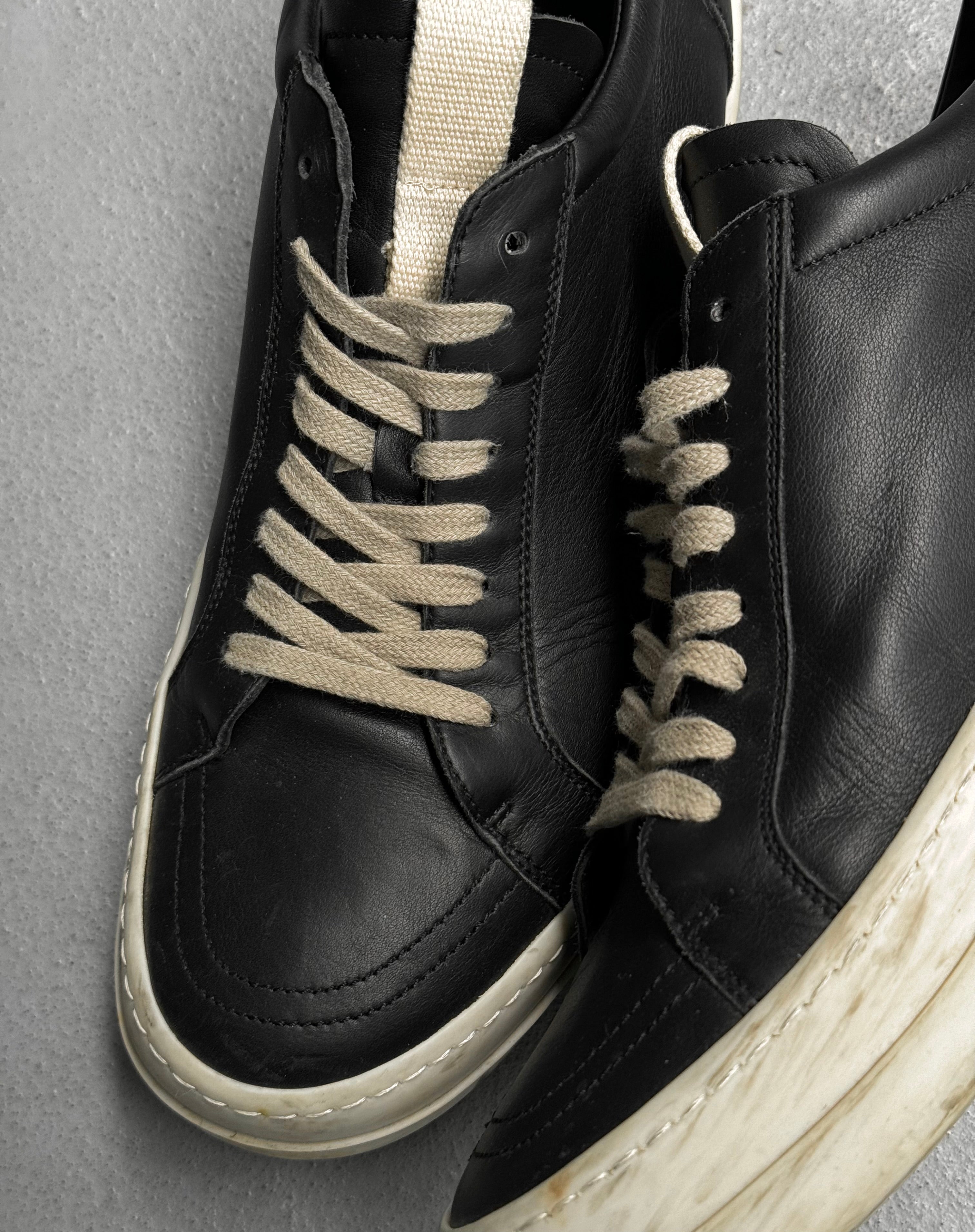 Rick Owens AW20 Vintage Low Leather Sneakers | DRIEW