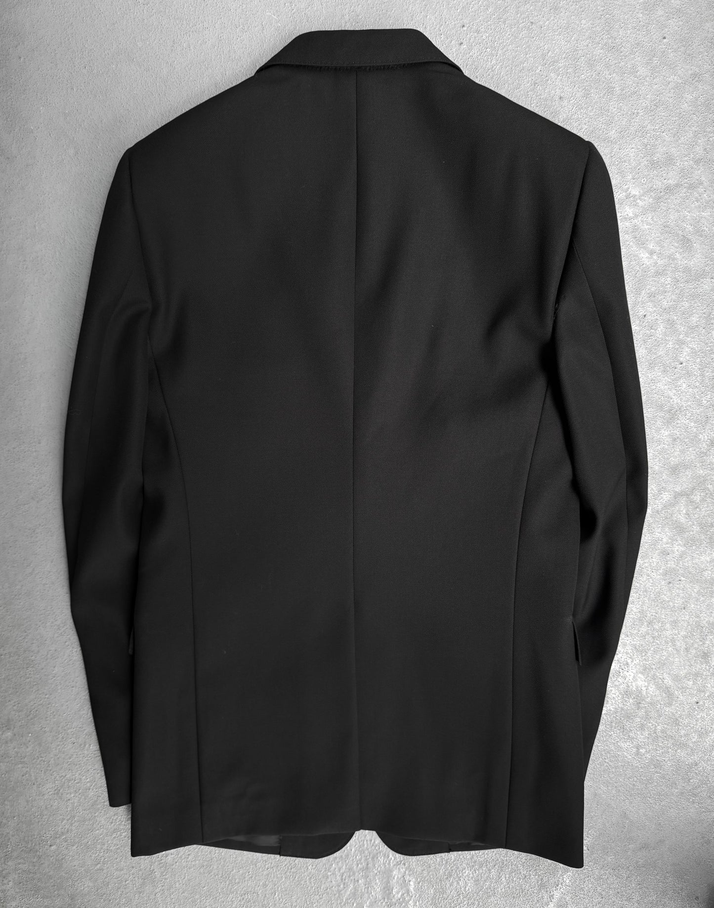 CELINE SS19 by Hedi Slimane Two-button Garbardine Wool Rectangle Blazer