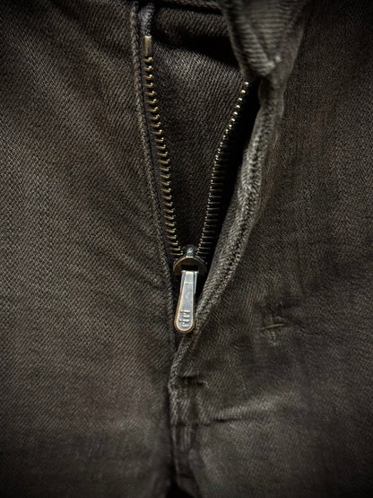 Number (N)ine SS07 "About a Boy" Brown Frayed Hem Skinny Denim