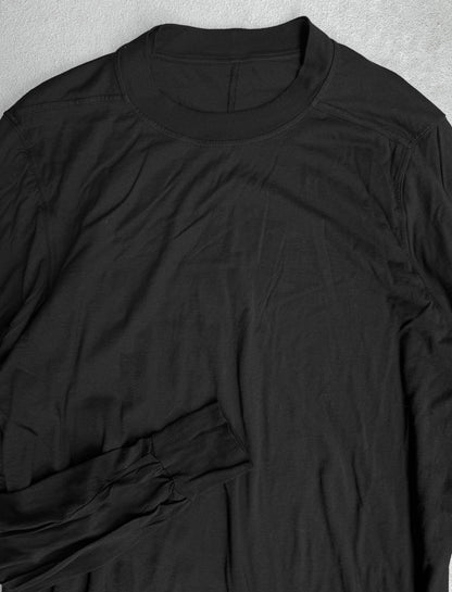 Rick Owens DRKSHDW SS24 “LIDO” Black Double-layered Hustler Long-sleeves