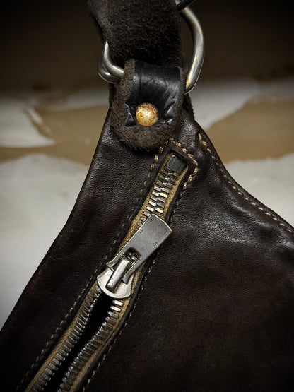 GUIDI ‘Q10M’ Brown Full-grain Horse Leather Shoulder Bag
