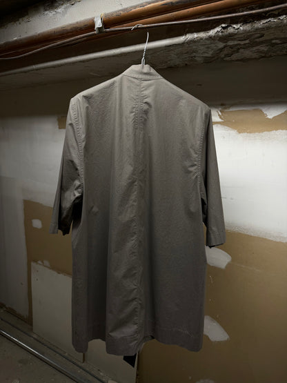 Rick Owens AW17 “GLITTER” DARK DUST Mandarin Button-up Short Sleeve Shirt detail | DRIEW GARMENTS
