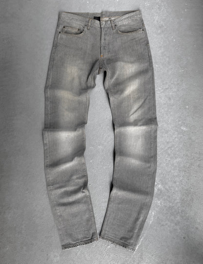 DIOR HOMME by Hedi Slimane SS06 Distressed Grey Bootcut Denim