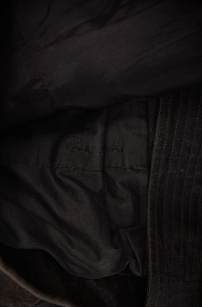 Rick Owens AW09 "CRUST" BITTER Lambskin Leather Velcro Geo Jacket