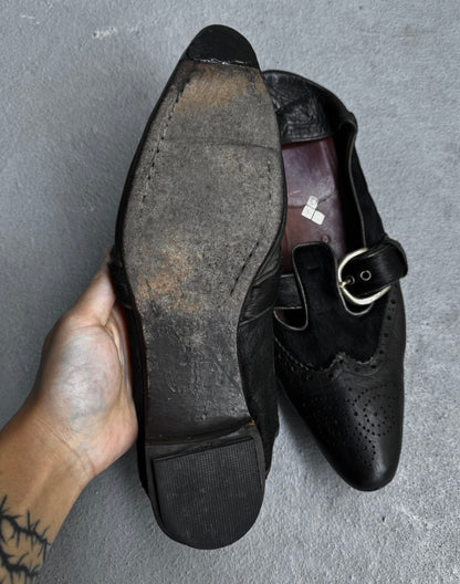 MiharaYasuhiro SS06 Pony Hair Calfskin Cut-out Slip On Derbies