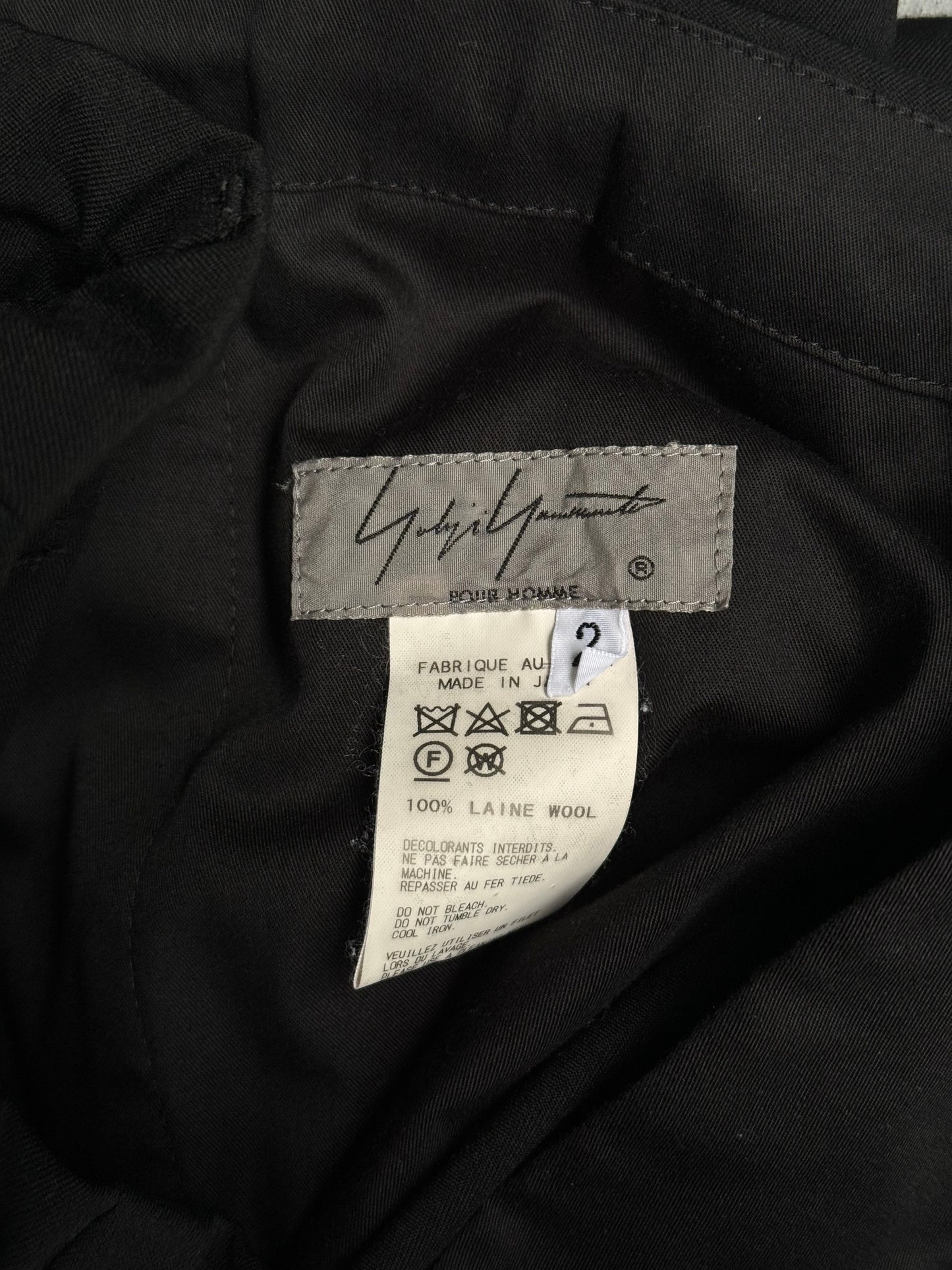 Yohji Yamamoto POUR HOMME AW18 Pleated Drop-crotch Balloon Crop Pants