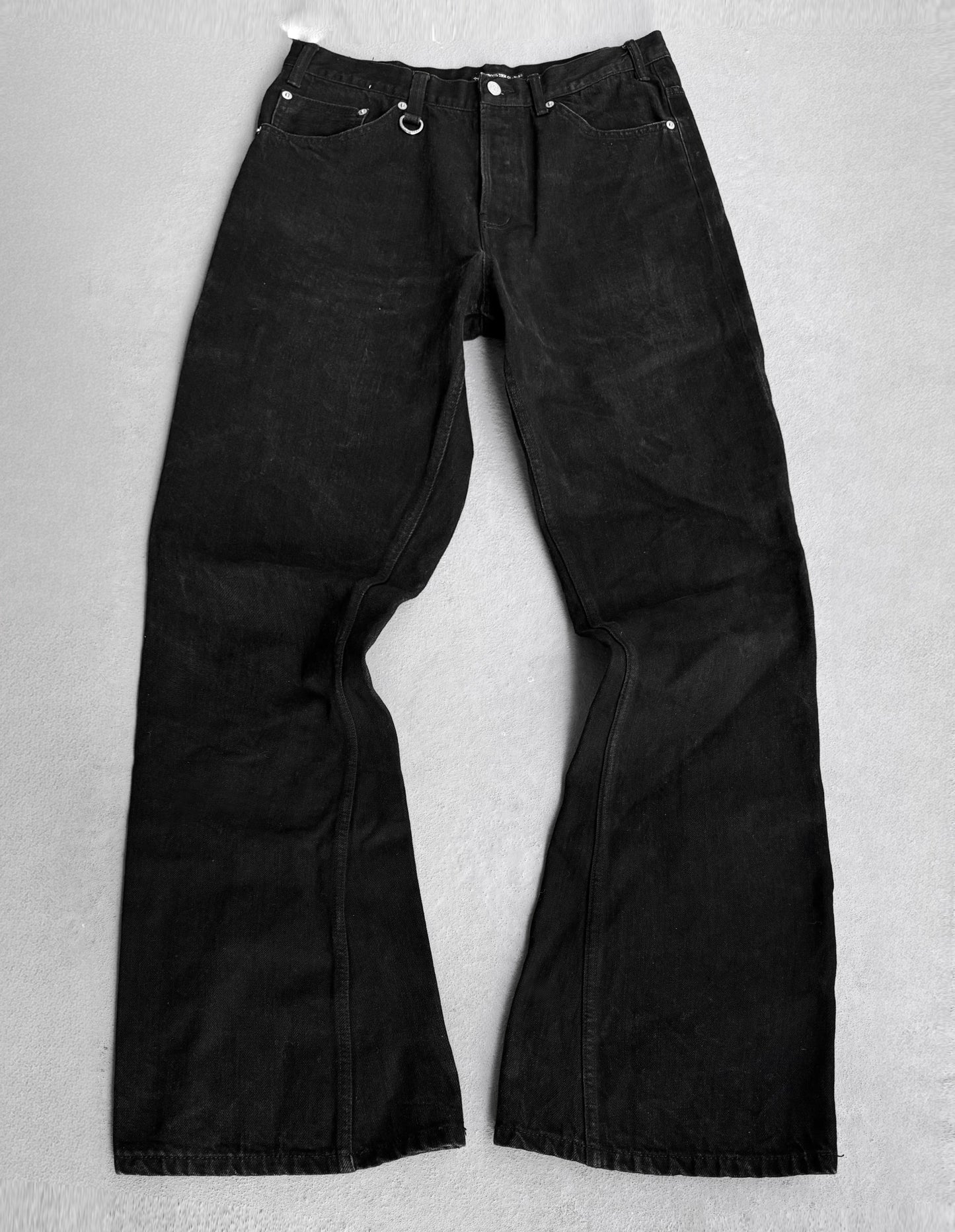 BACKBONE The Basis AW11 Washed Black Flare Denim