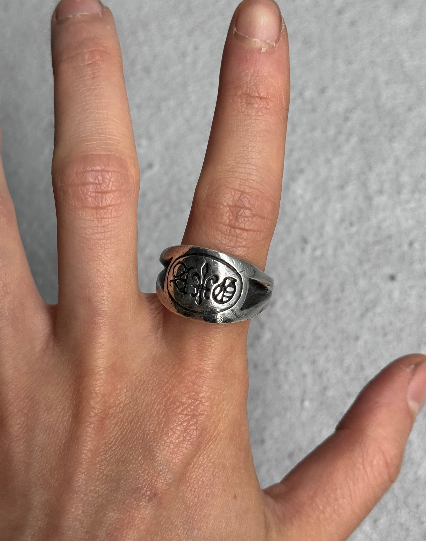 A&G Rock N’ Roll Couture Early 00s Logo Engraved Silver Ring