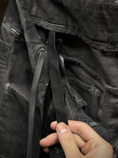 Boris Bidjan Saberi SS22 'WP13 FTS10001' Patina Grey Vinyl Processed Skinny Stretch Denim