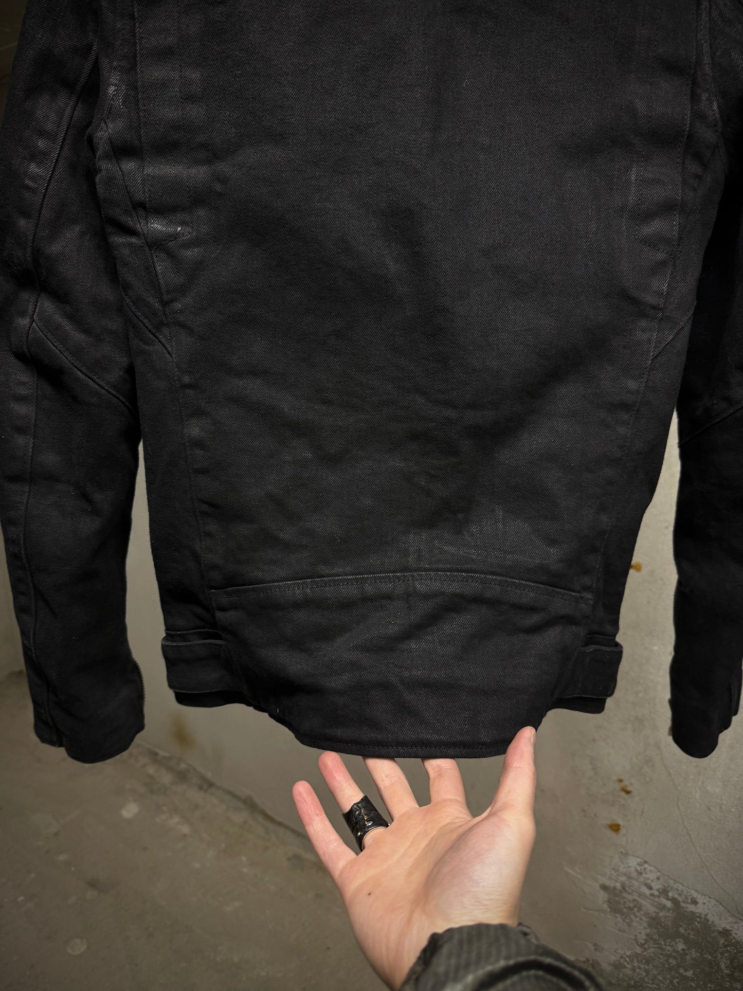 BALMAIN by Olivier Rousteing SS15 Waxed Denim Perfecto Rider Jacket