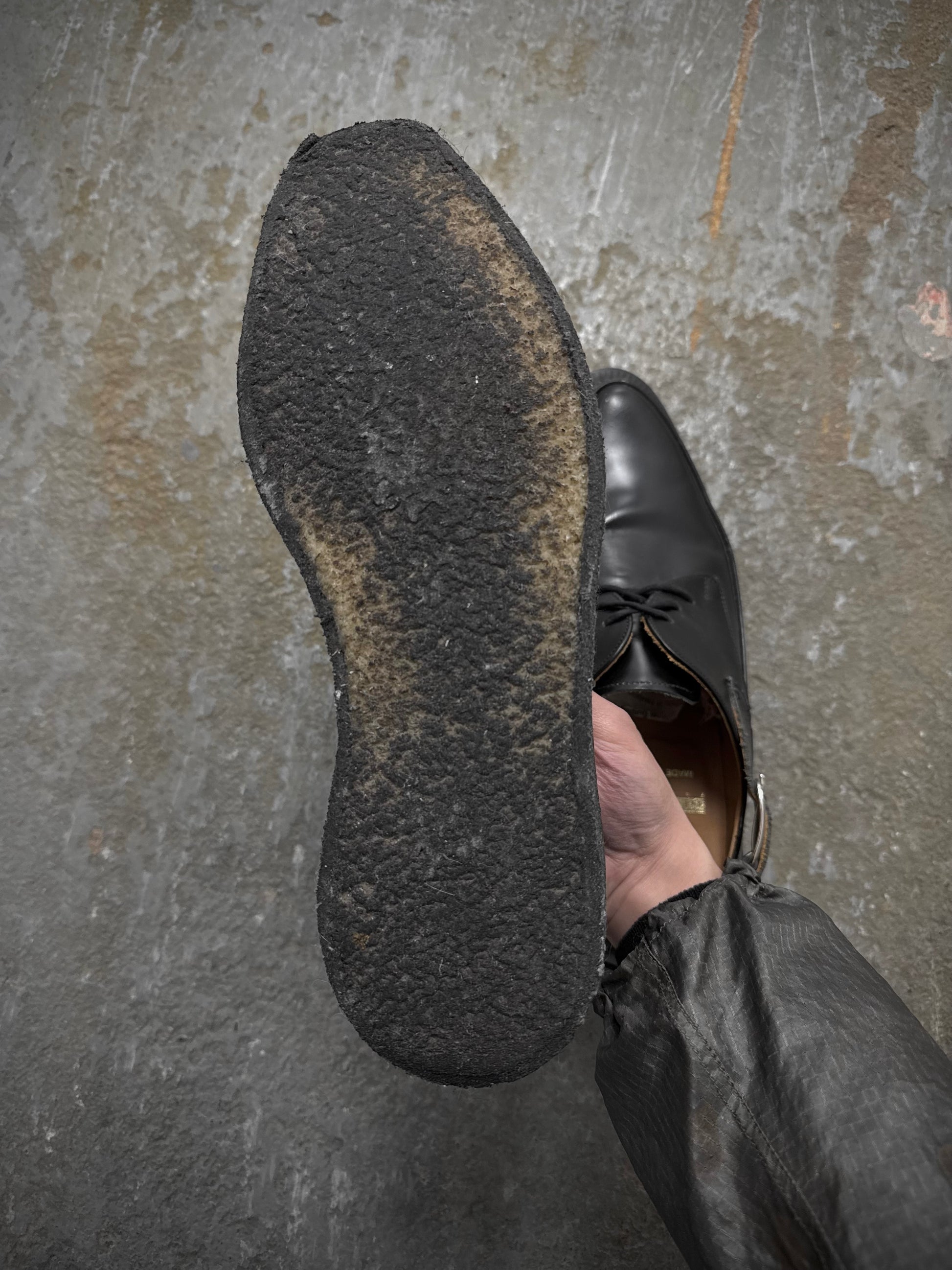 COMME des GARÇONS HOMME PLUS x George Cox AW17 Pointy Toe Crepe Derbies detail | DRIEW GARMENTS