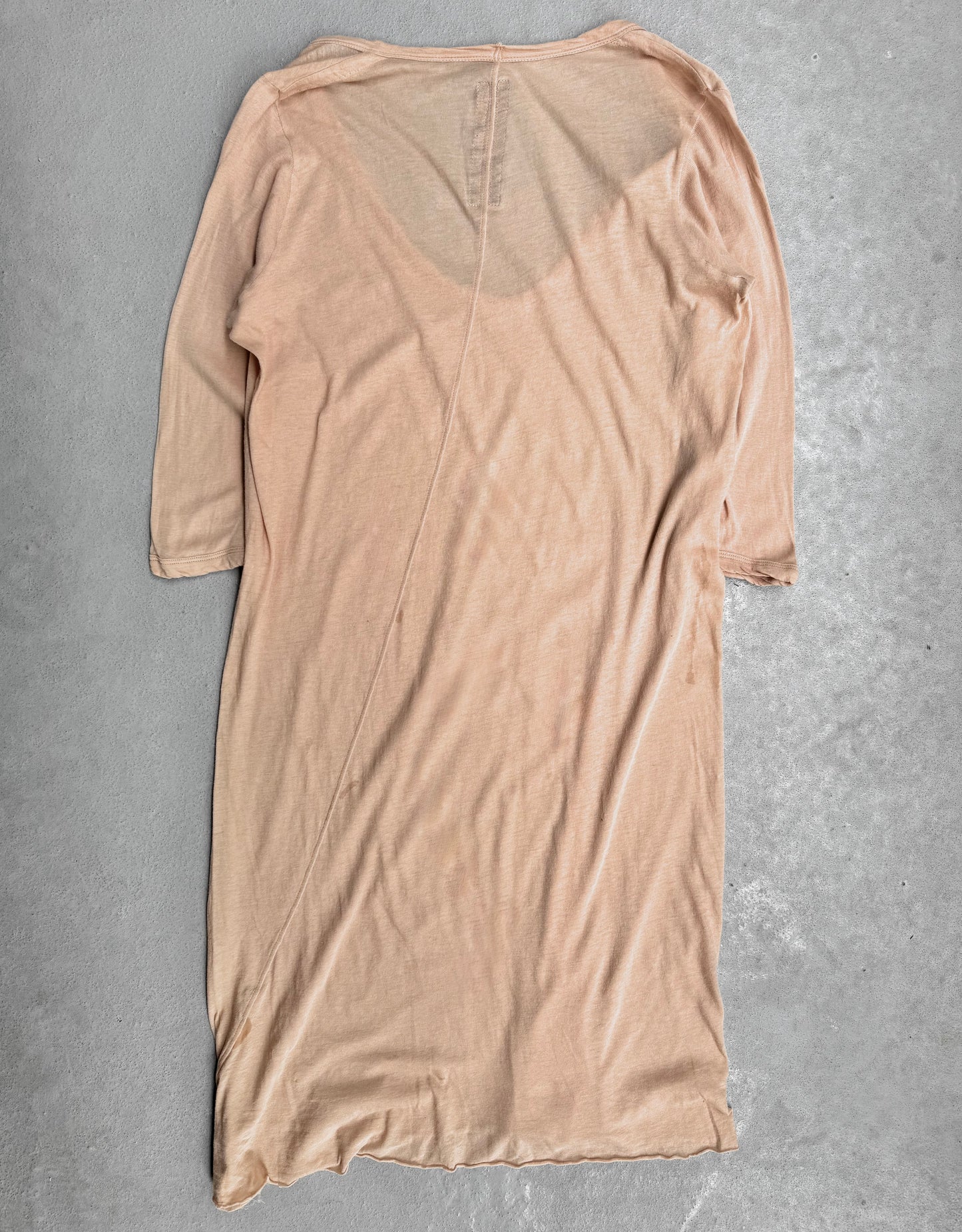 Rick Owens SS13 “ISLANDS” Asymmetrical Flesh Raglan T-shirt
