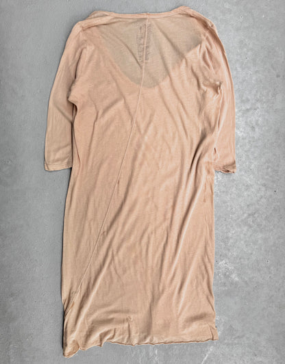 Rick Owens SS13 “ISLANDS” Asymmetrical Flesh Raglan T-shirt