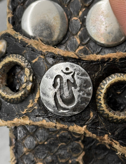 KMRii Early 00s Scar-stitch Honeycomb Leather Belt