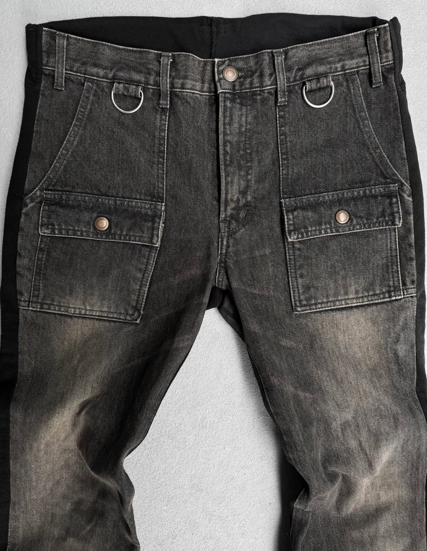 UNDERCOVER AW02 “Witch’s Cell Division” Hybrid Cargos Flare Denim