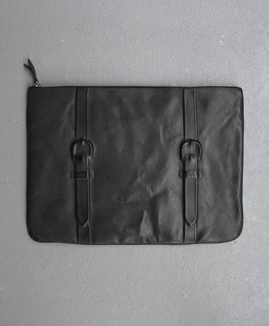 MiharaYasuhiro Early 00s “Invisible II” Trompe l’oeil Leather Clutch