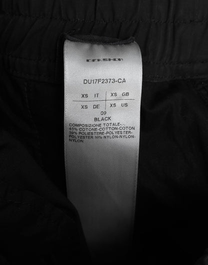 Rick Owens DRKSHDW AW17 “GLITTER” Fade Black Cotton Drop-crotch Pants