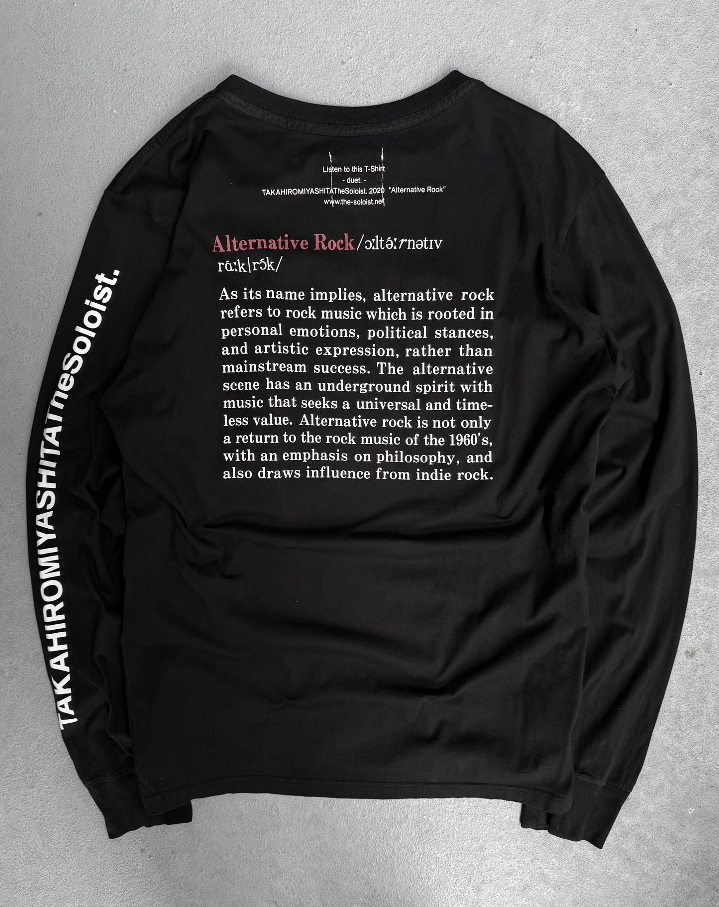 TakahiroMiyashita TheSoloist. SS20 'Alternative Rock' Graphic Long-sleeves