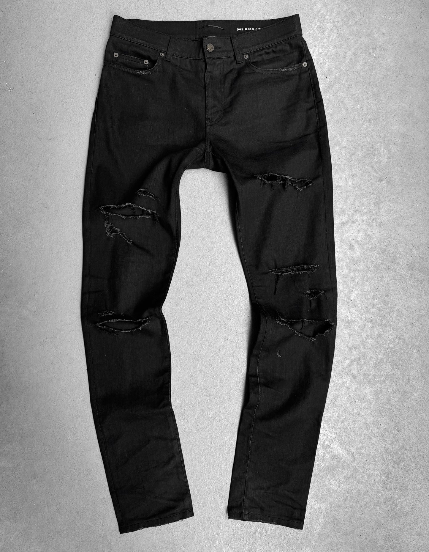 Saint Laurent Paris AW16 Distressed Crash Skinny Denim