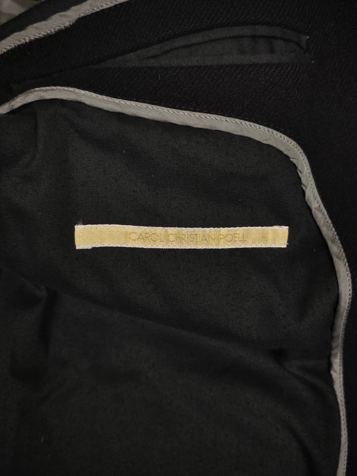 Carol Christian Poell AW01-02 "Public Freedom" High Neck Wool Coat detail | DRIEW GARMENTS