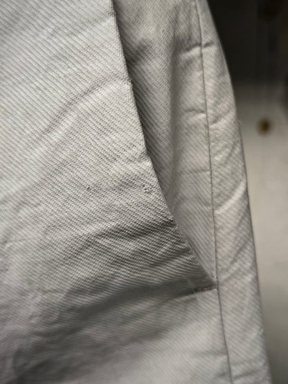 Rick Owens SS19 "BABEL" OYSTER Coated 'Bolans' Crop Pants