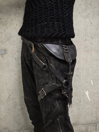 14thAddiction Early 00s Embellished Lamb Leather Belt Pouch detail | DRIEW GARMENTS