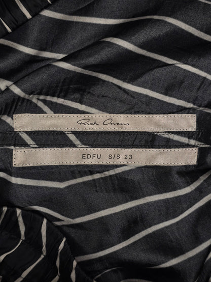 Rick Owens SS23 "EDFU" BLACK PEARL Striped Bela Boxers Shorts