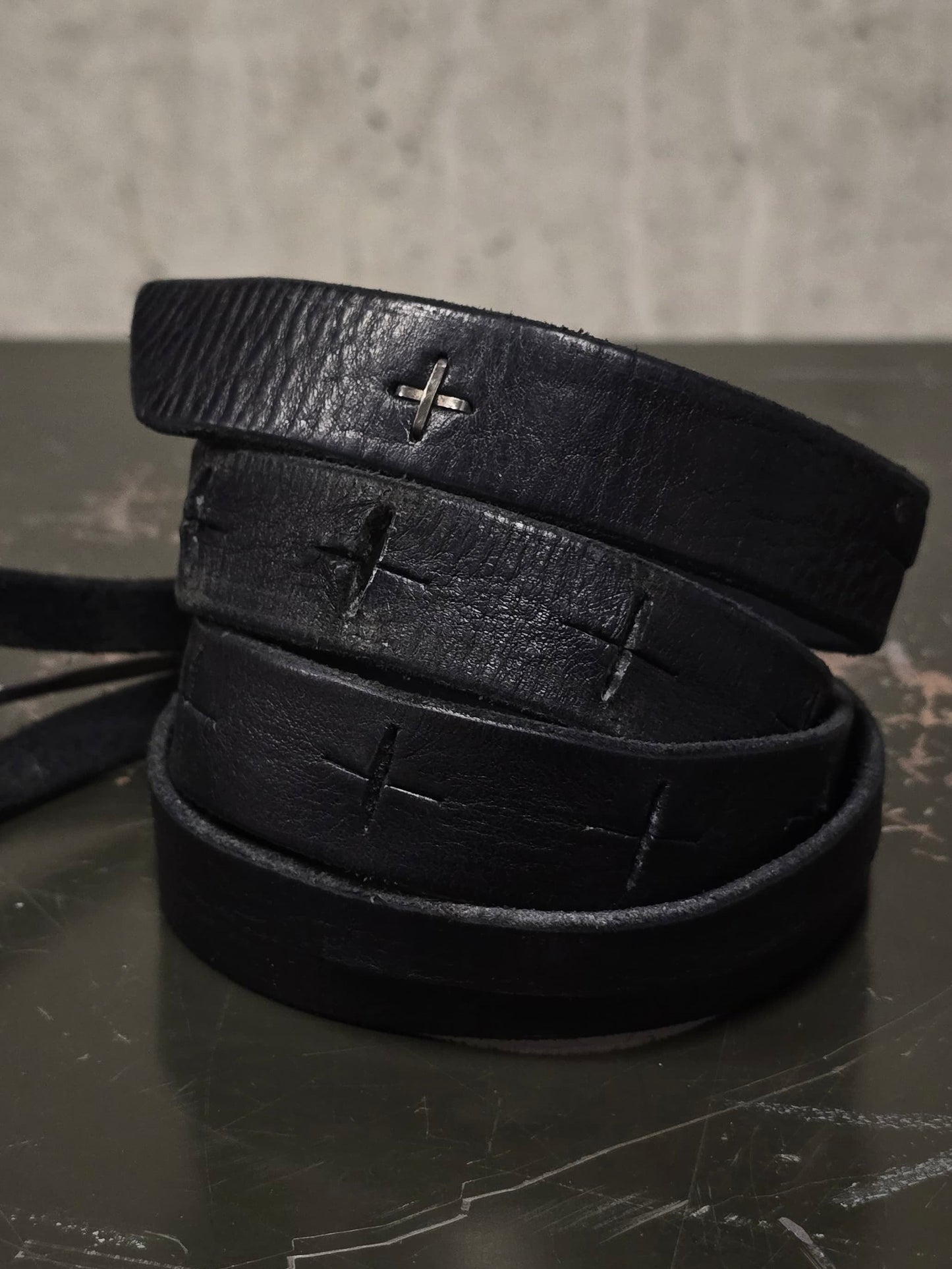 m.a+ 'EY2C GR 3.0' Y-Buckle Medium Cow Leather Belt