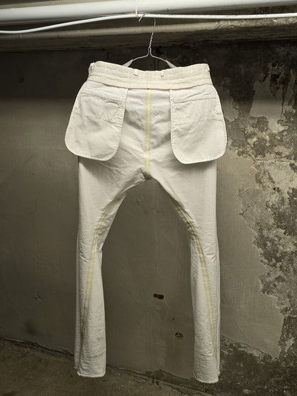 Carol Christian Poell 'PM/2671OD-IN BETWEEN/2' Object-dyed Visible Meltlock Front Zip Trousers