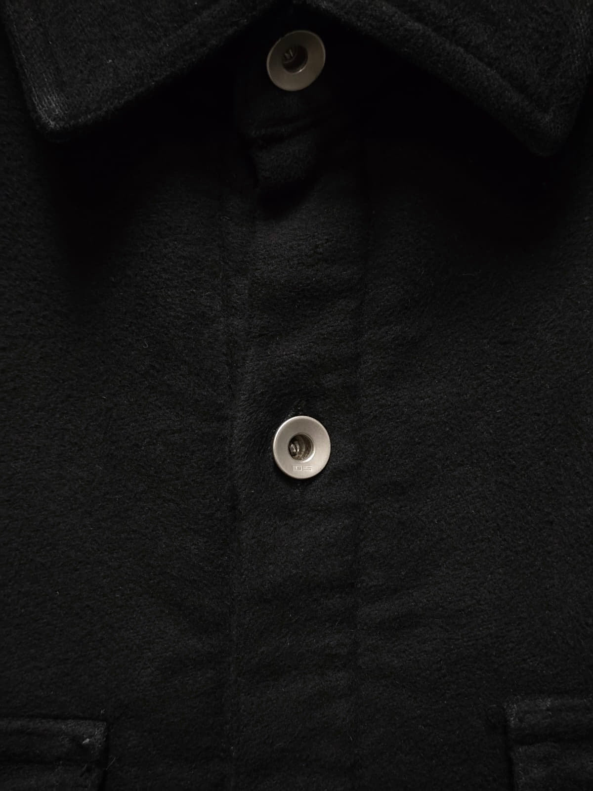 Rick Owens DRKSHDW AW24 "PORTERVILLE" Black Cotton Moleskin 'Outershirt'