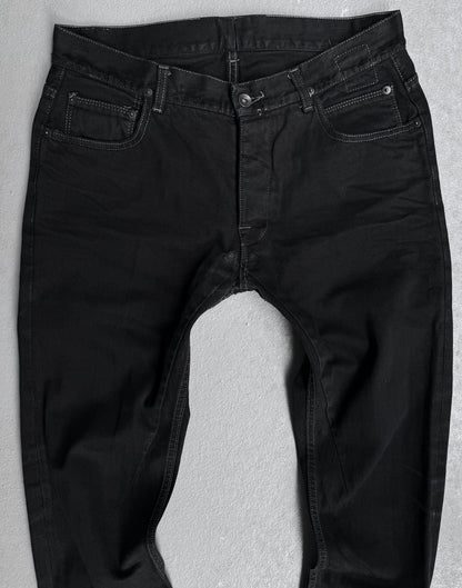 Rick Owens DRKSHDW AW10 “GLEAM” Distressed Black ‘Detroit Cut’ Skinny Denim