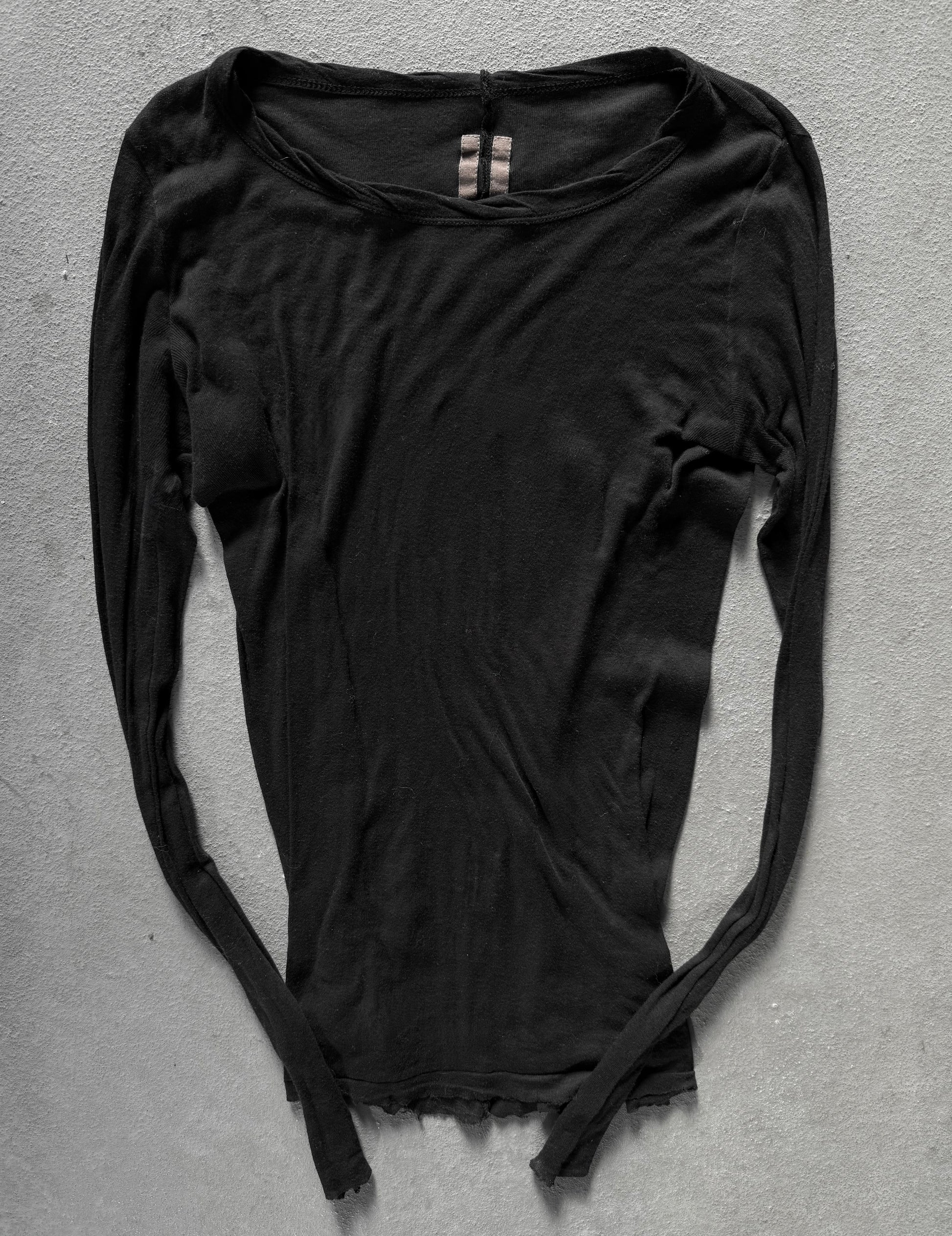 Rick Owens SS13 "ISLAND" BLACK Sheer Long-sleeves | Archive Fashion Toronto