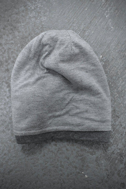 14thAddiction Early 00s Grey Layered Metal Piecing Beanie detail | DRIEW GARMENTS