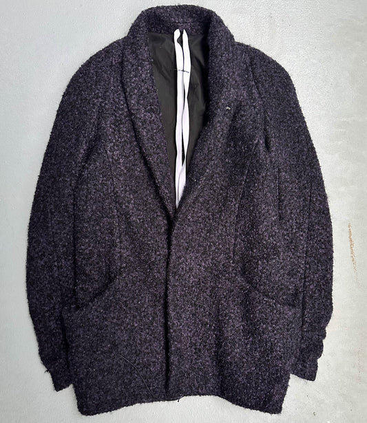 Individual Sentiments SS16 Shawl Collar Boucle Wool Coat