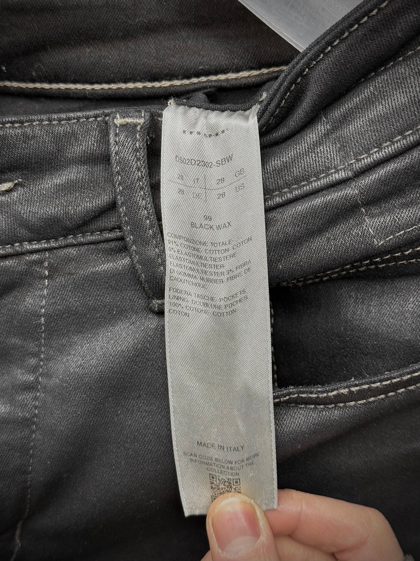 Rick Owens DRKSHDW AW24 "PORTERVILLE" 'BIAS BOOTCUT' Waxed Flare Denim detail | DRIEW GARMENTS