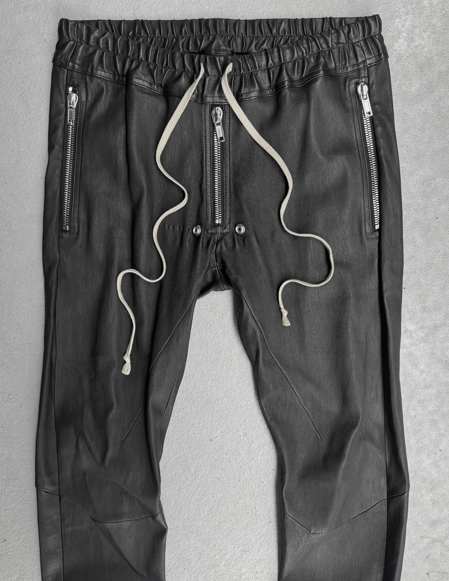 Rick Owens AW23 "LUXOR" Gary Lamb Leather Skinny Pants