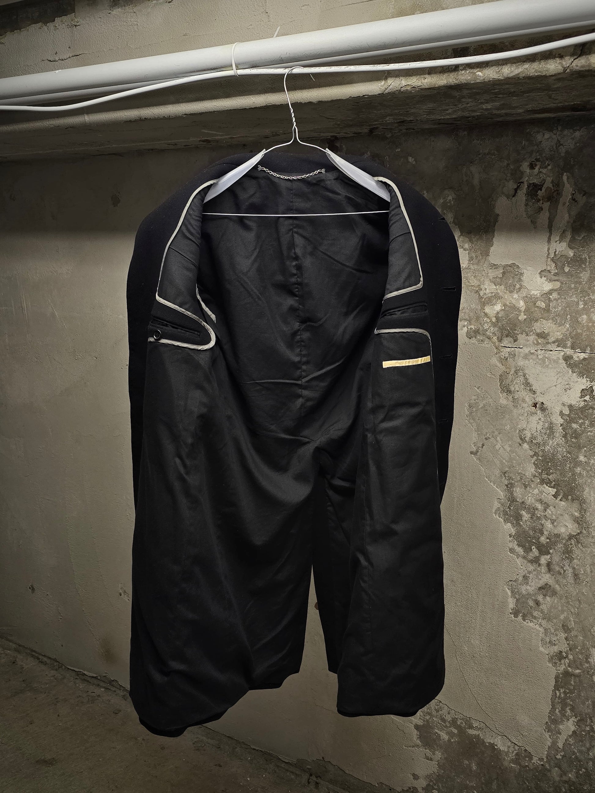 Carol Christian Poell AW01-02 "Public Freedom" High Neck Wool Coat detail | DRIEW GARMENTS