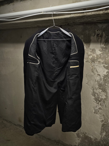 Carol Christian Poell AW01-02 "Public Freedom" High Neck Wool Coat detail | DRIEW GARMENTS